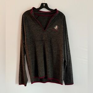 Women's FSU‎ Gray Half Zip Sweater